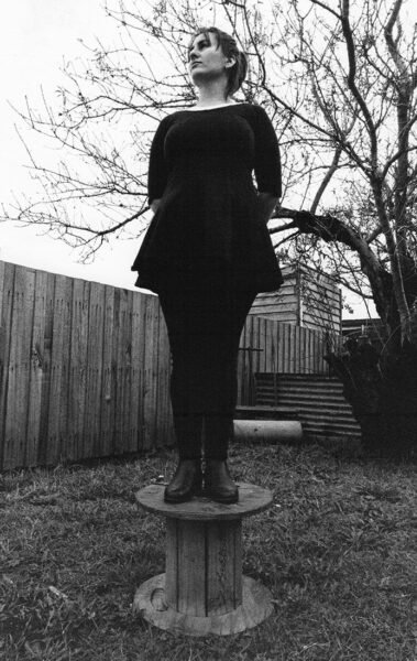 Michelle in her backyard, Melbourne, Australia