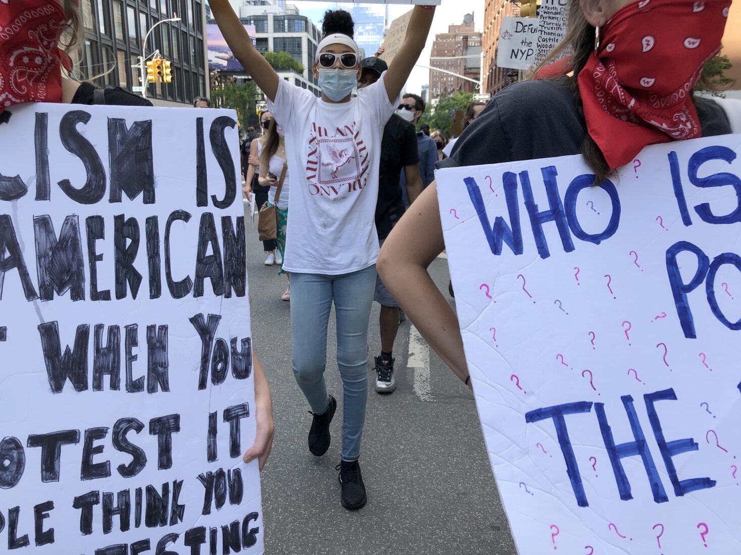 Protest on 9th Avenue, NYC, 2021